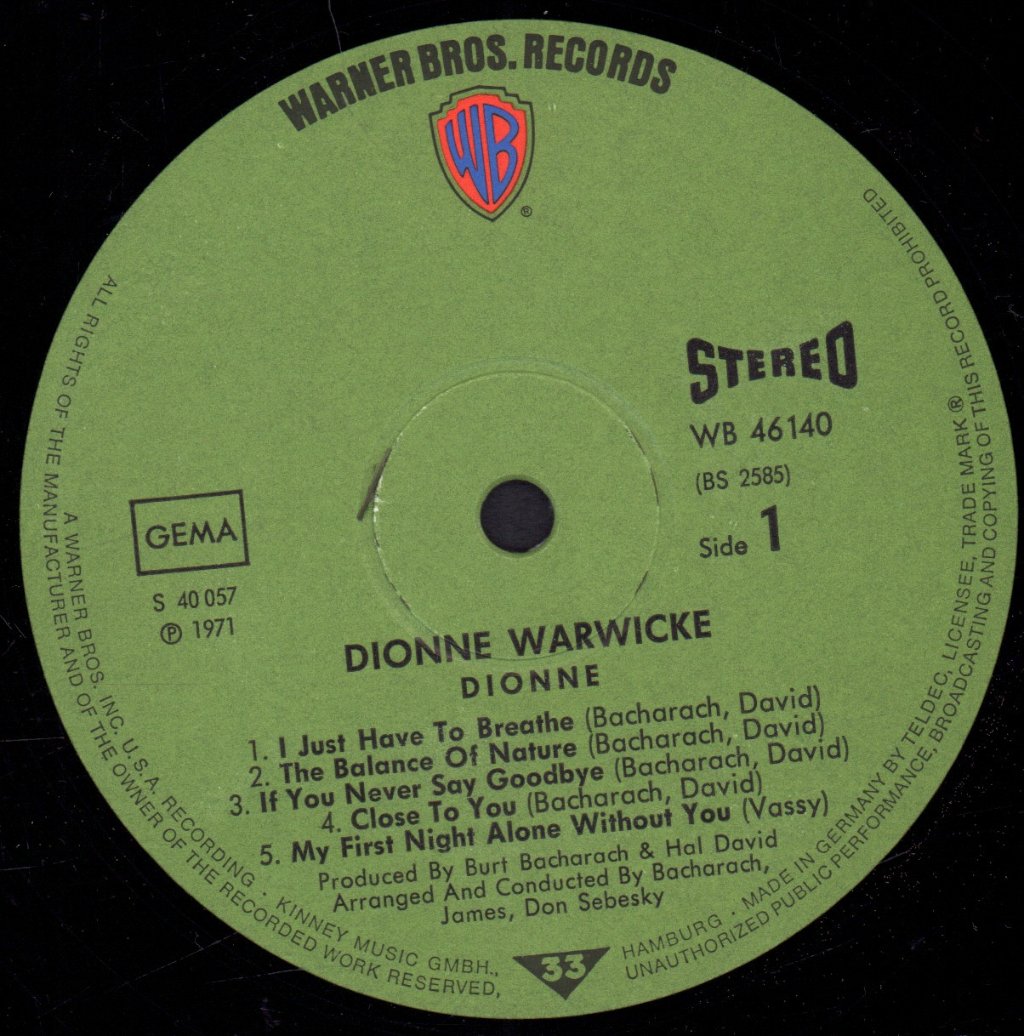 Dionne Warwick - Dionne - Lp