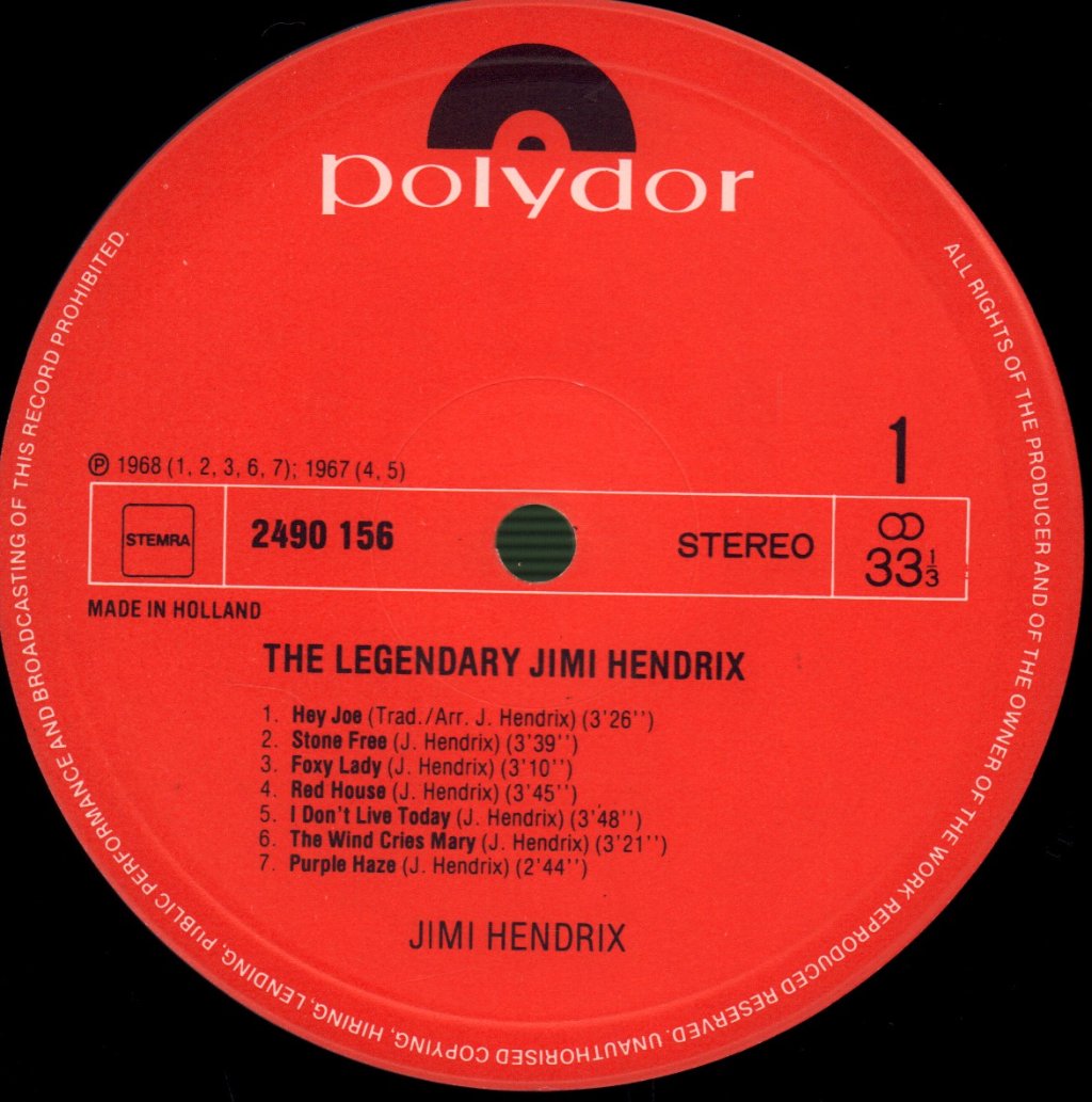 Jimi Hendrix - Legendary - Lp