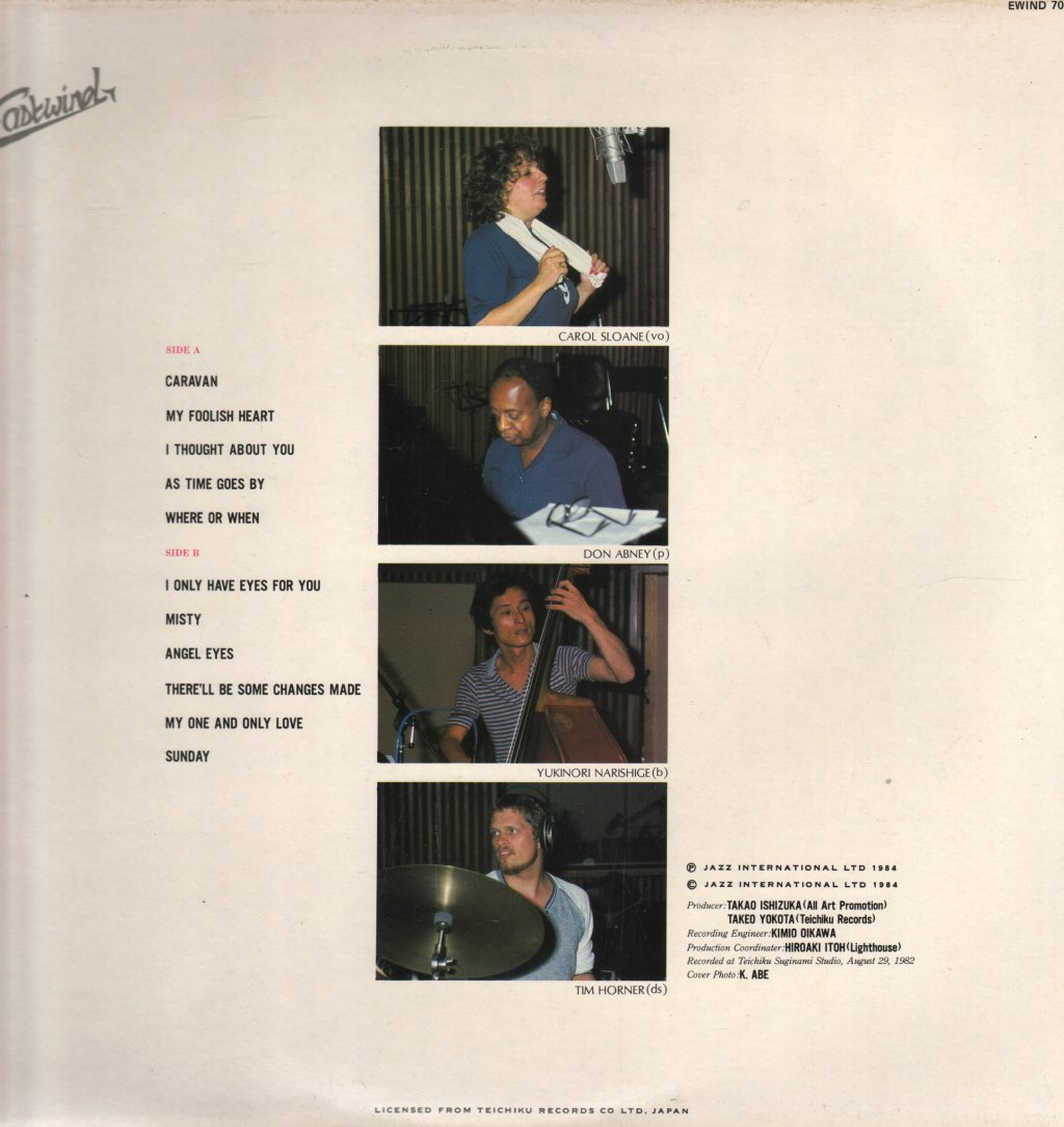 Carol Sloane - As Time Goes By - Lp