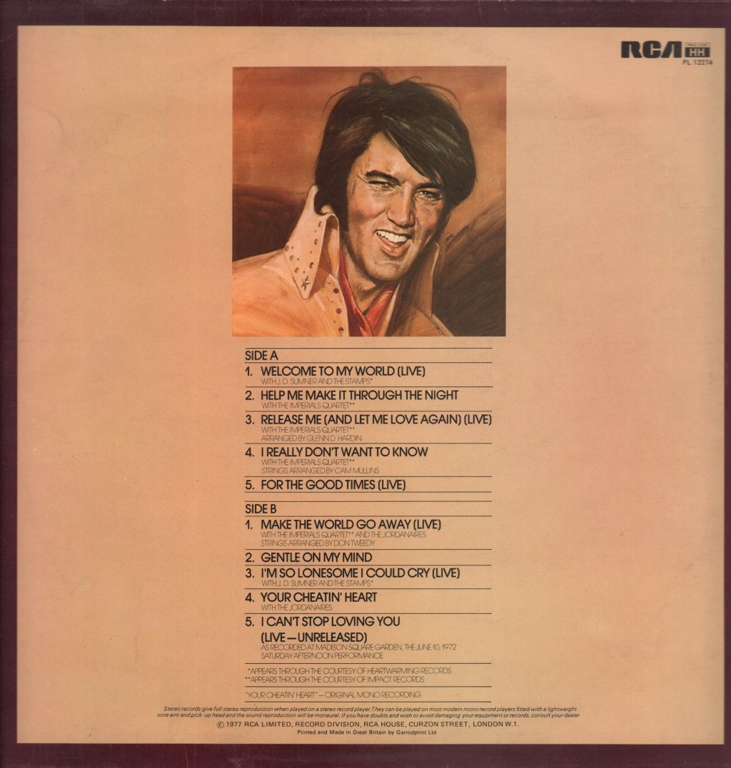 Elvis Presley - Welcome To My World - Lp