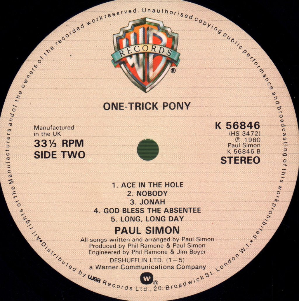 Paul Simon - One Trick Pony - Lp