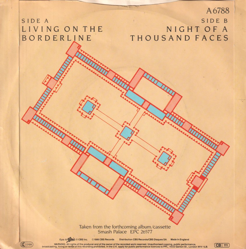 Smash Palace - Living On The Borderline - 7 Inch