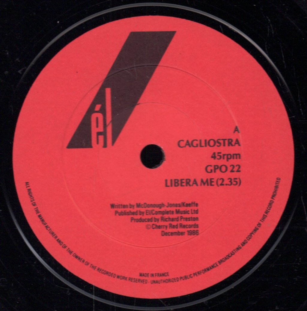 Cagliostra - Libera Me / Madmen And Lovers - 7 Inch