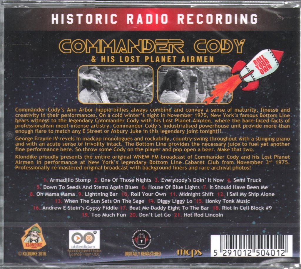 Commander Cody And His Lost Planet Airmen - Roll Your Own - Cd