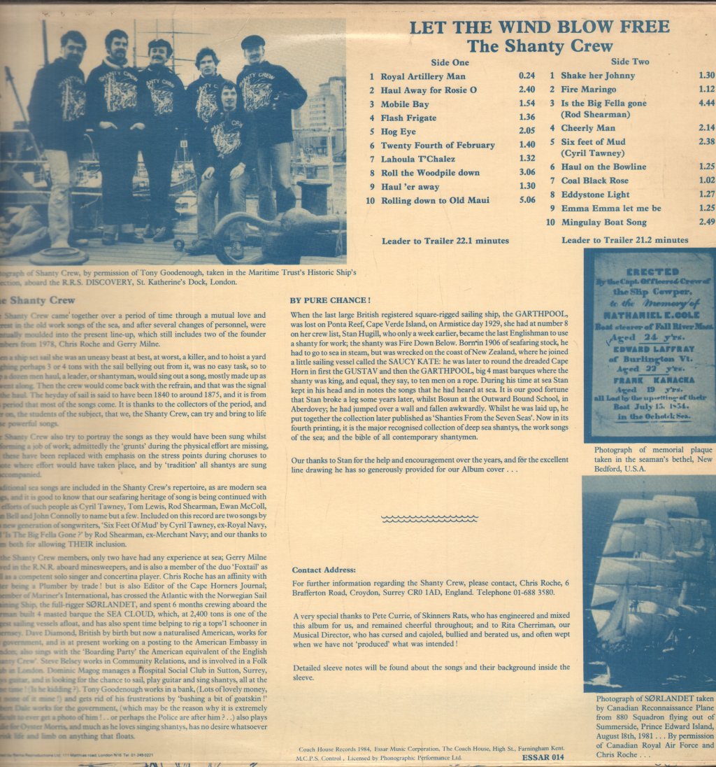 Shanty Crew - Let The Wind Blow Free - Lp