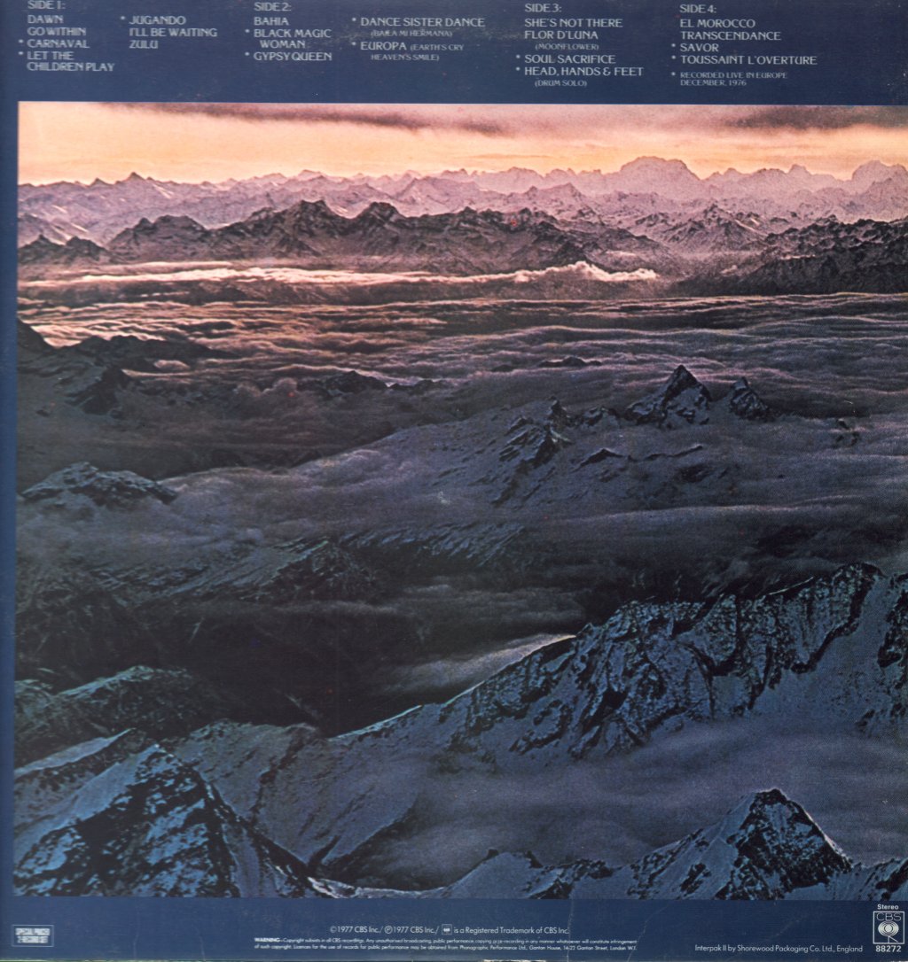Santana - Moonflower - Double Lp