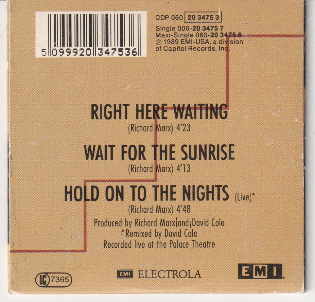 Richard Marx - Right Here Waiting - Cd