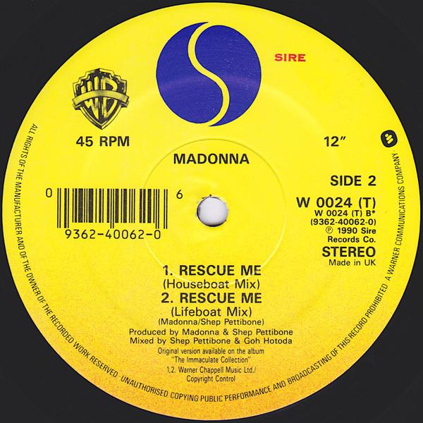 Madonna - Rescue Me - 12 Inch