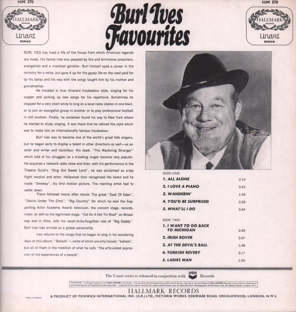 Burl Ives - Favourites - Lp