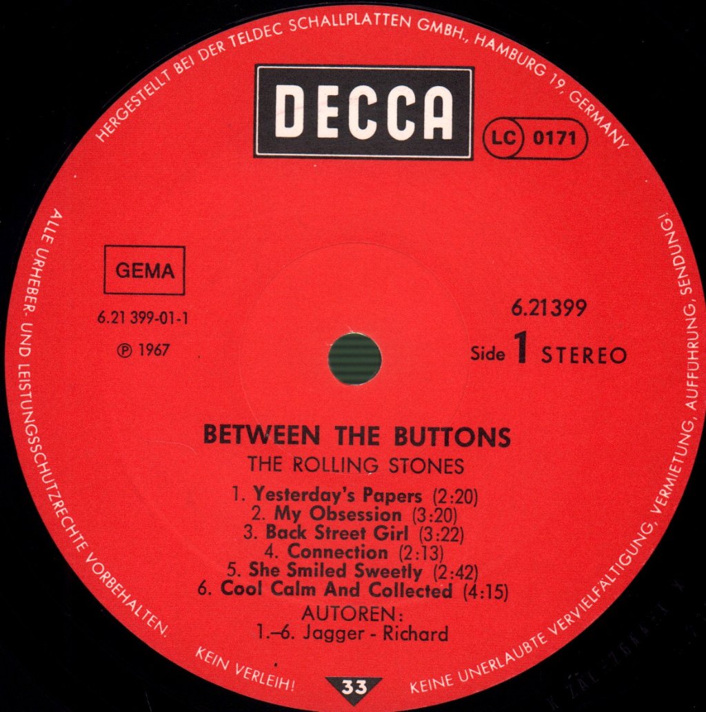 Rolling Stones - Between The Buttons - Lp