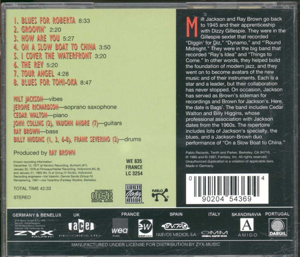 Milt Jackson - Bags' Bag - Cd