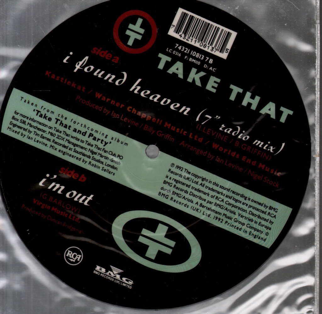 Take That (Boy Band) - I Found Heaven - 7 Inch