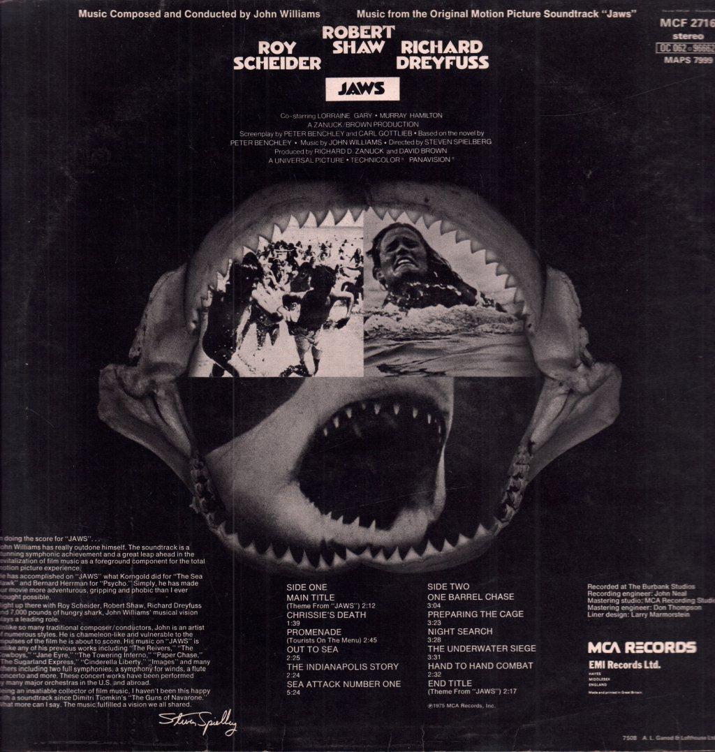 John Williams (Soundtracks) - Jaws - Lp