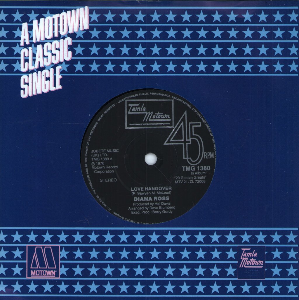 Diana Ross - Love Hangover / Remember Me - 7 Inch