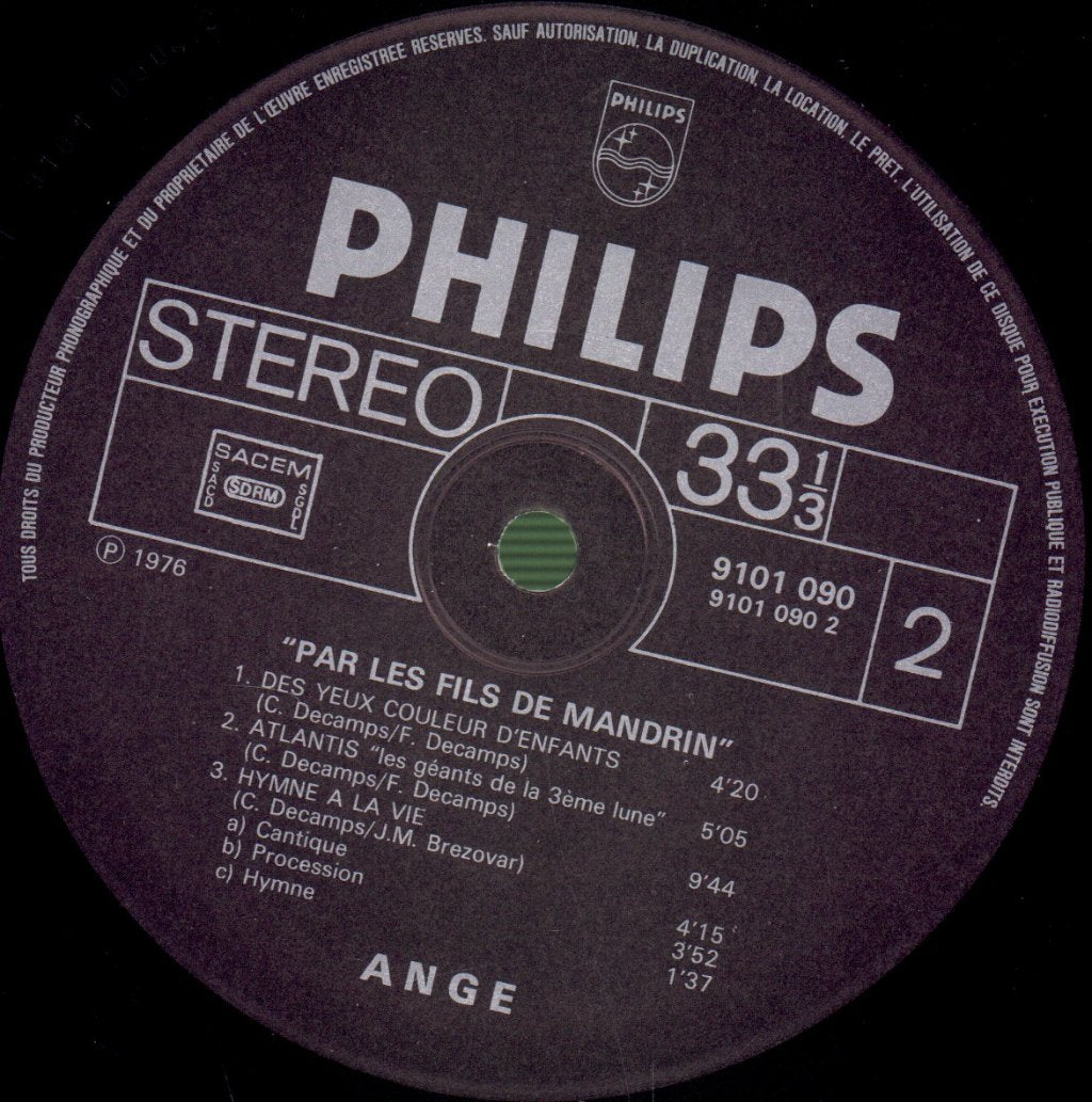 Ange - Par Les Fils De Mandrin - Lp