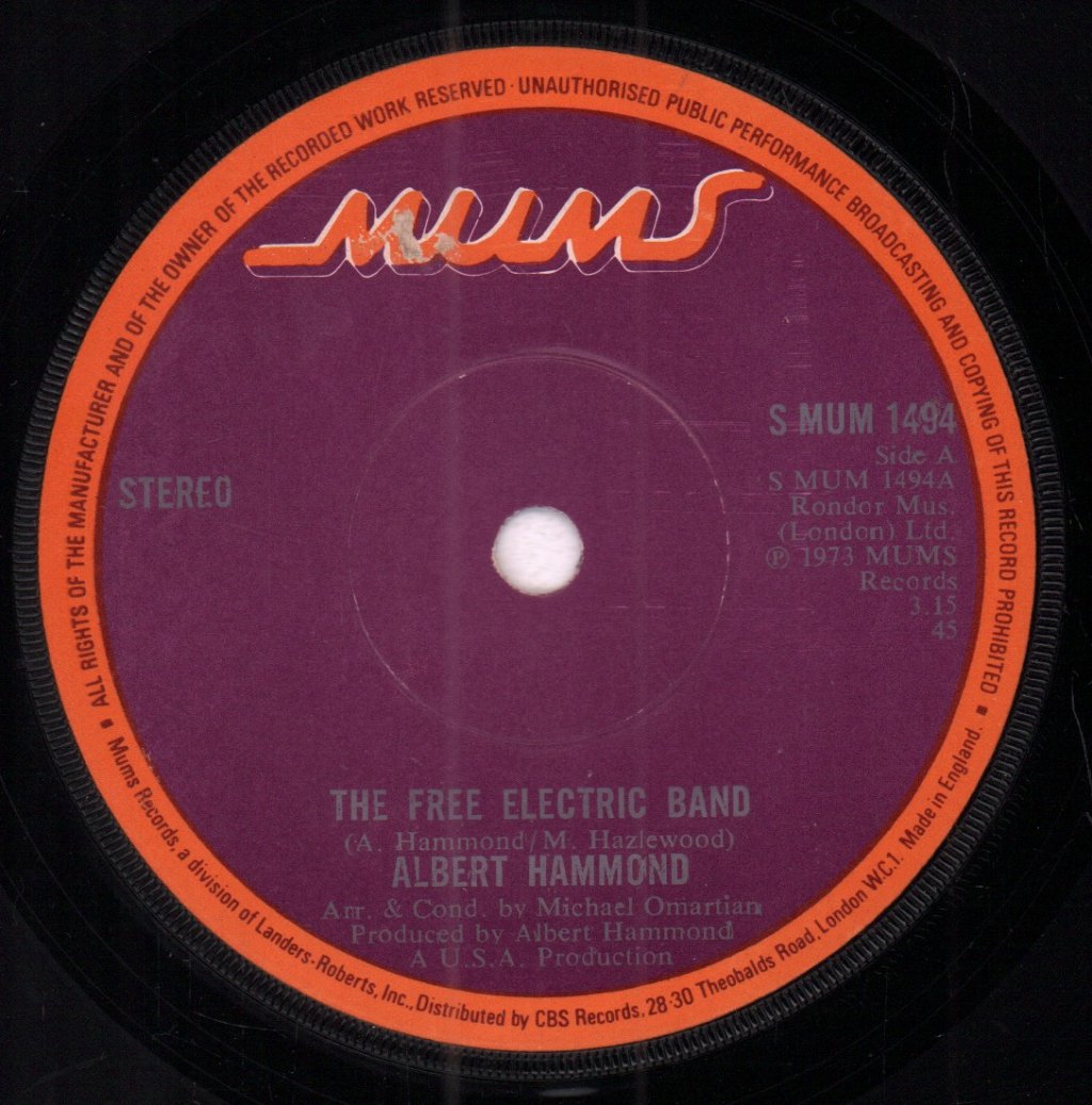Albert Hammond - Free Electric Band - 7 Inch