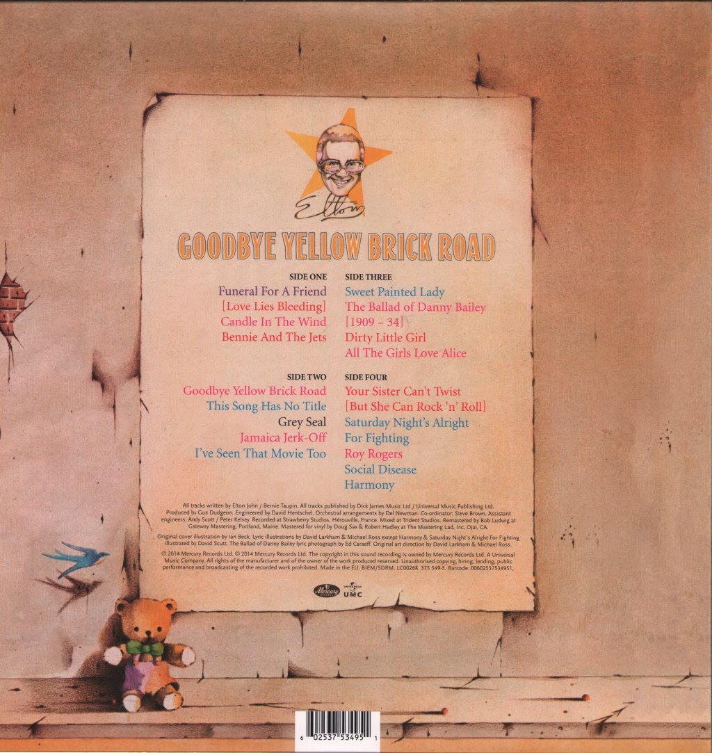 Elton John - Goodbye Yellow Brick Road - Double Lp