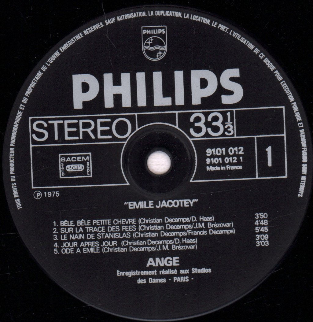 Ange - Emile Jacotey - Lp