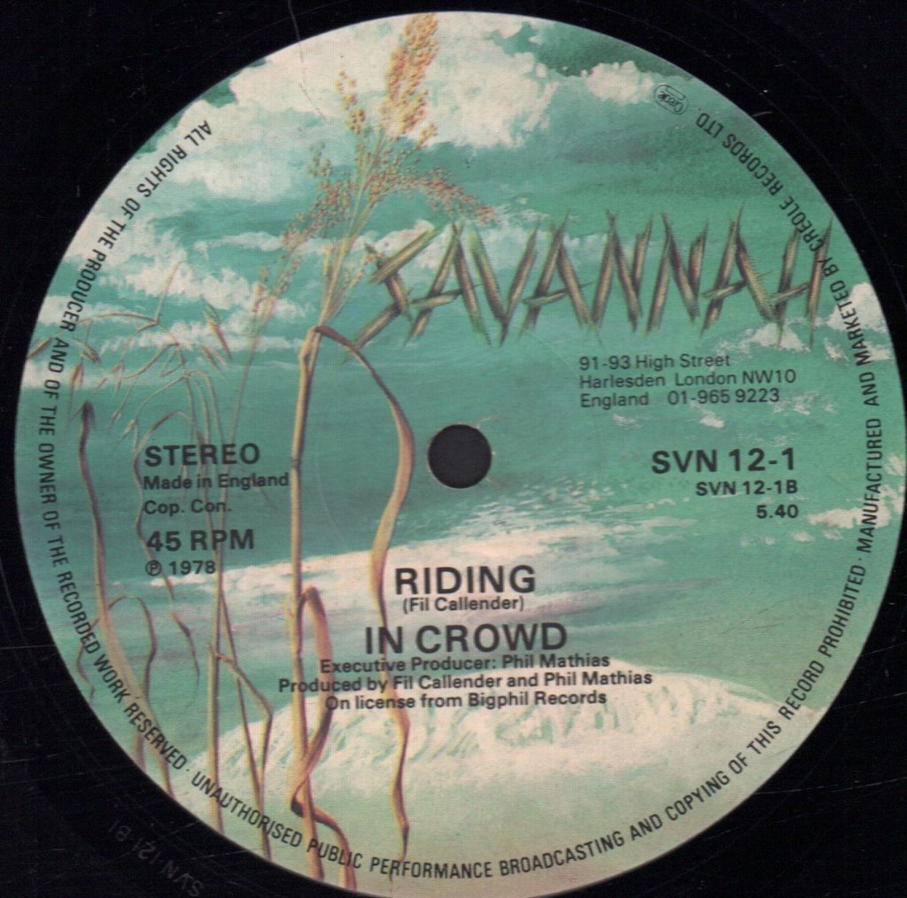 In Crowd (Reggae Act) - Riding High - 12 Inch