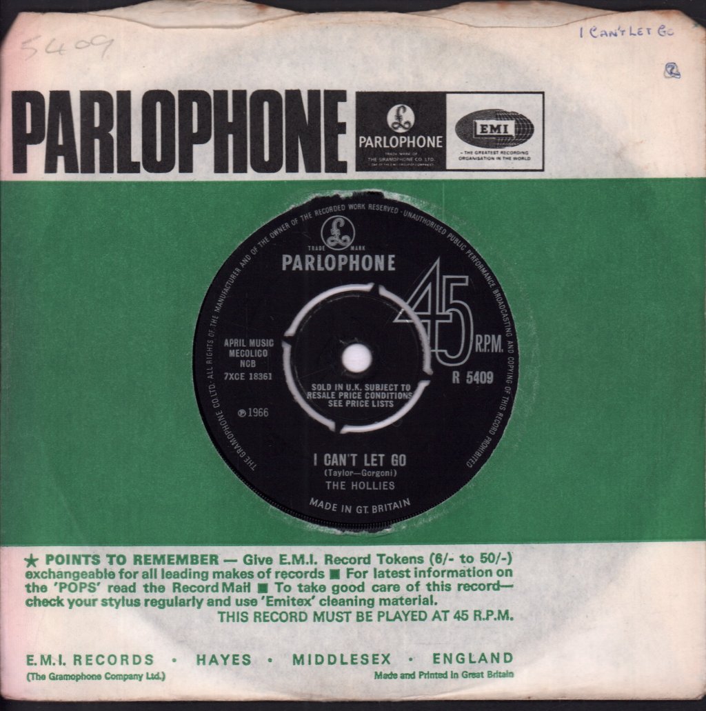 Hollies - I Can't Let Go - 7 Inch
