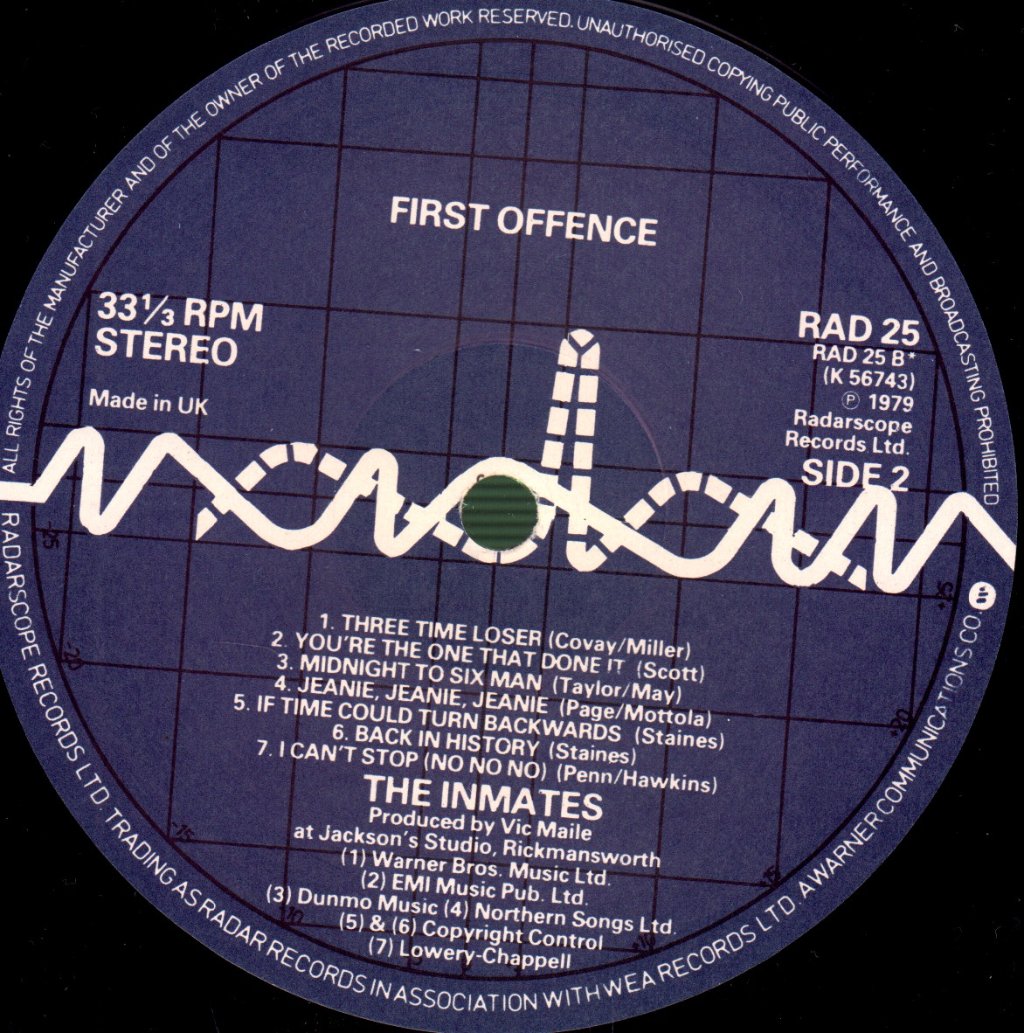 Inmates - First Offence - Lp