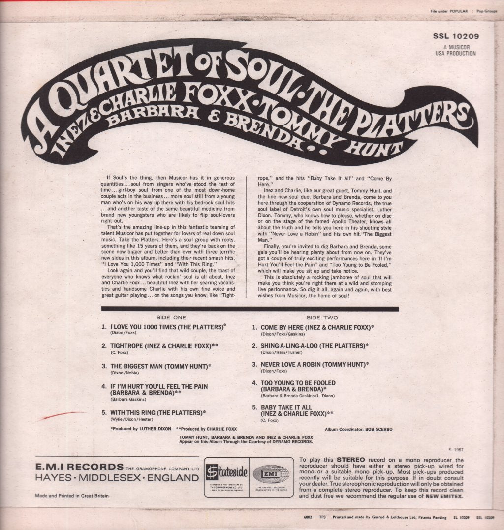 Various Artists - A Quartet Of Soul - Lp