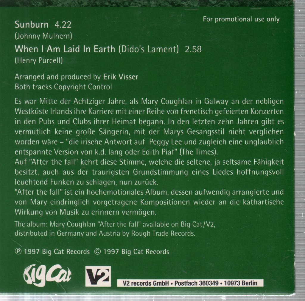 Mary Coughlan - Two Songs From The Album: After The Fall - Cd
