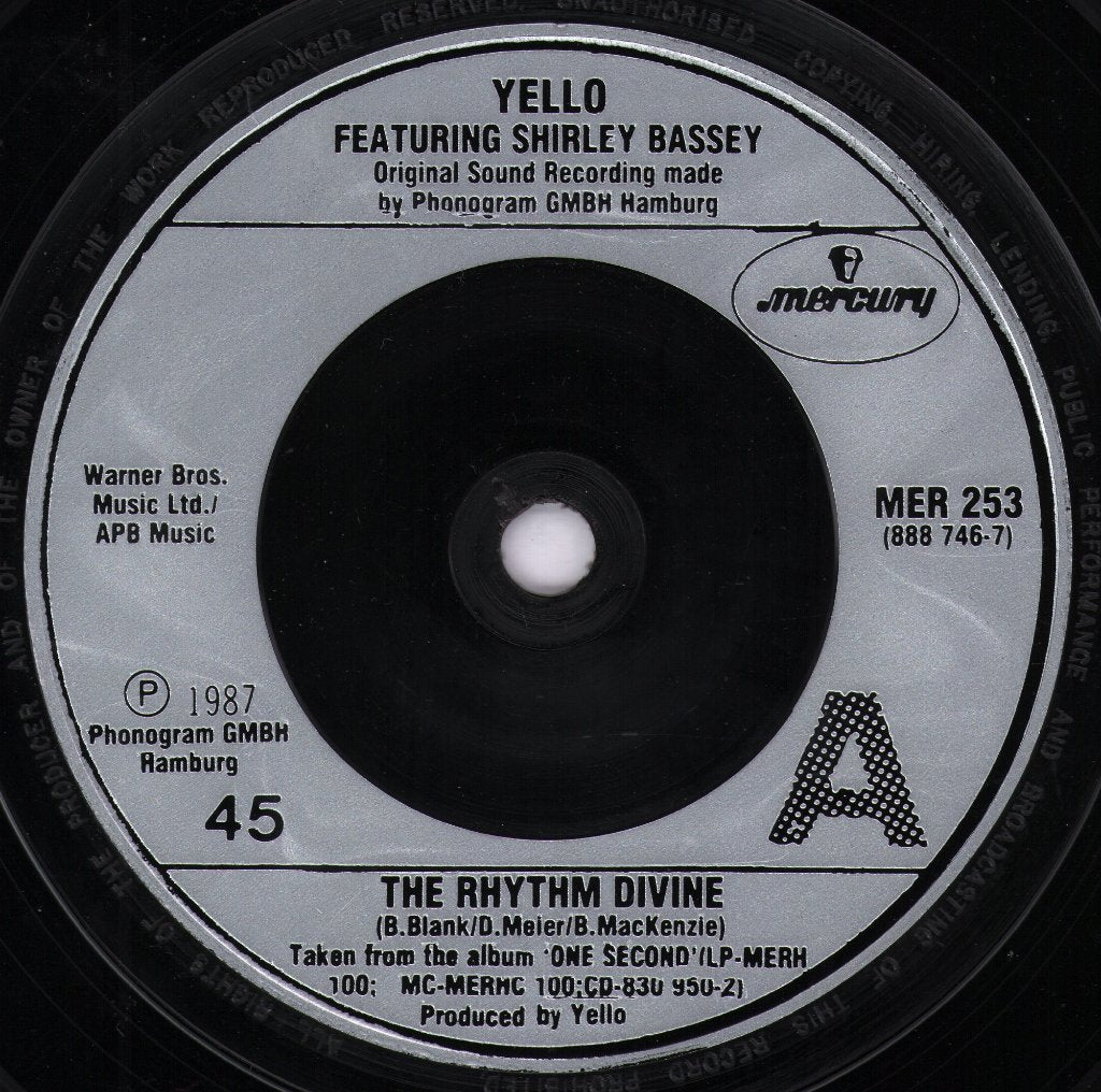 Yello Featuring Shirley Bassey - Rhythm Divine - 7 Inch