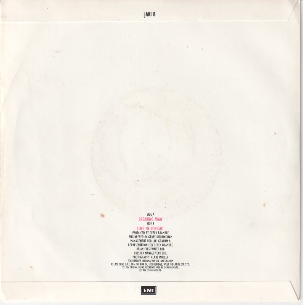 Jaki Graham - Breaking Away - 7 Inch