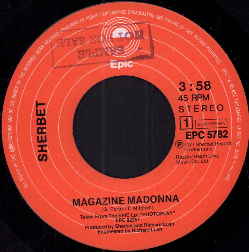 Sherbet - Magazine Madonna - 7 Inch
