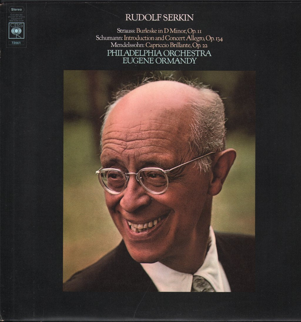 Rudolf Serkin / Philadelphia Orchestra / Eugene Ormandy - Strauss - Burleske In D Minor / Schumann / Mendelssohn - Lp