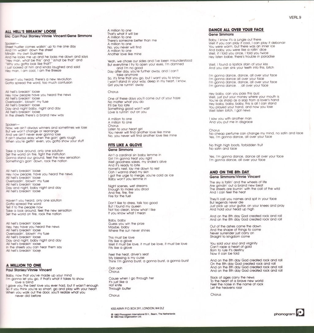 Kiss - Lick It Up - Lp