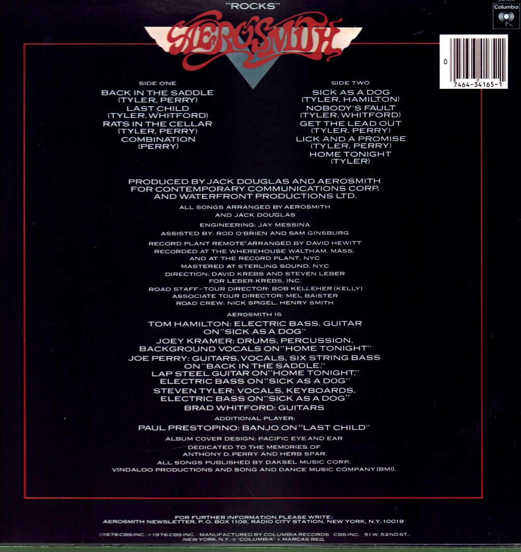 Aerosmith - Rocks - Lp