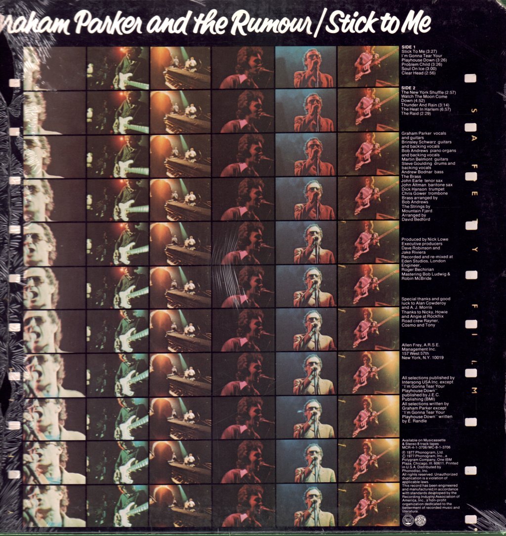 Graham Parker And The Rumour - Stick To Me - Lp