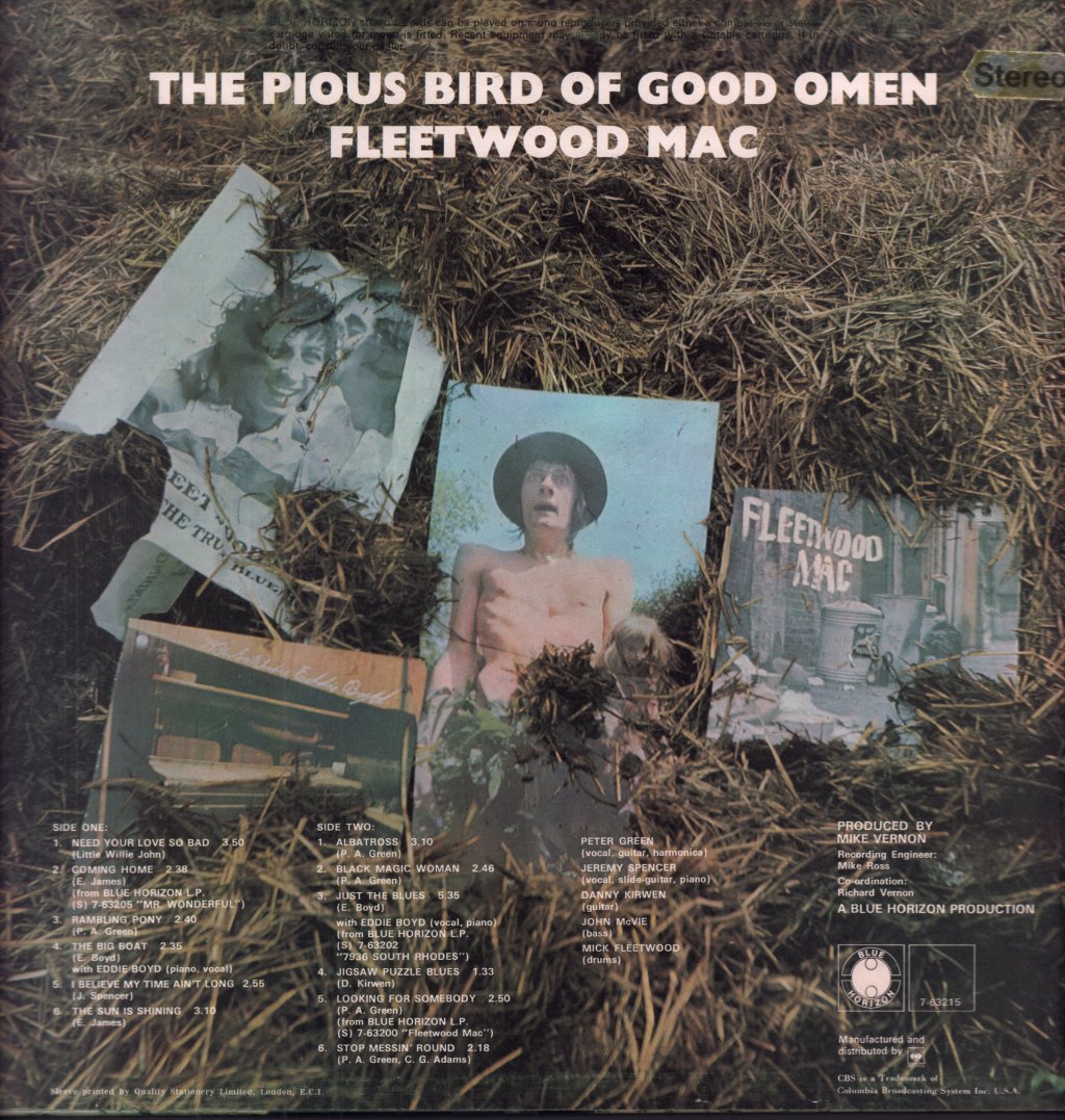Fleetwood Mac - Pious Bird Of Good Omen - Lp