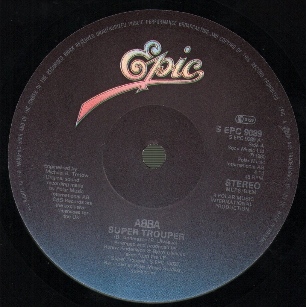 ABBA - Super Trouper / The Piper - 7 Inch