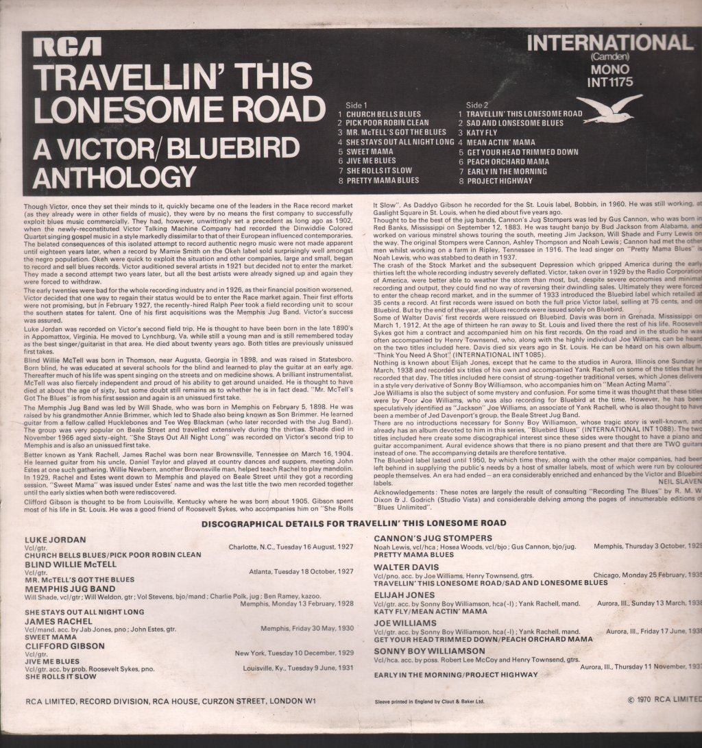 Various Artists - Travellin' This Lonesome Road - Lp