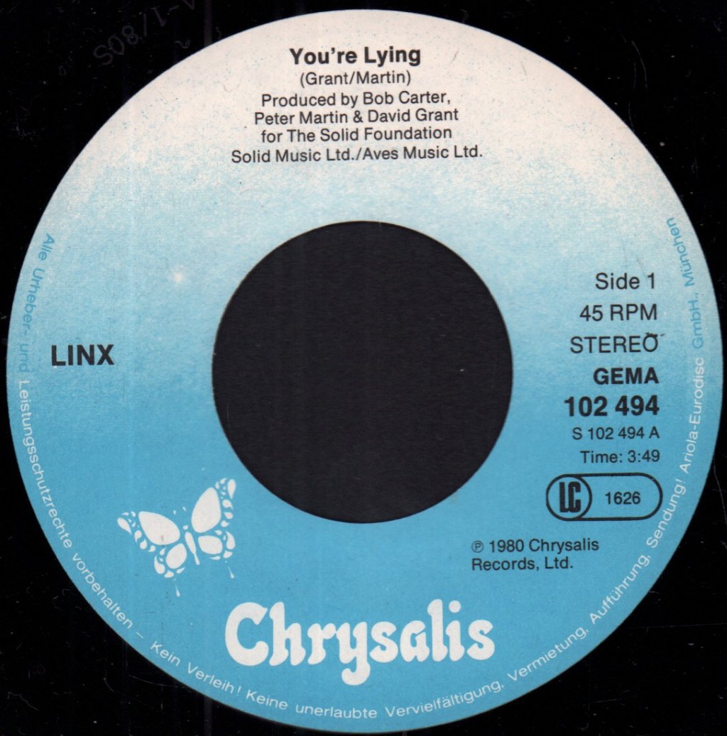 Linx - You're Lying - 7 Inch