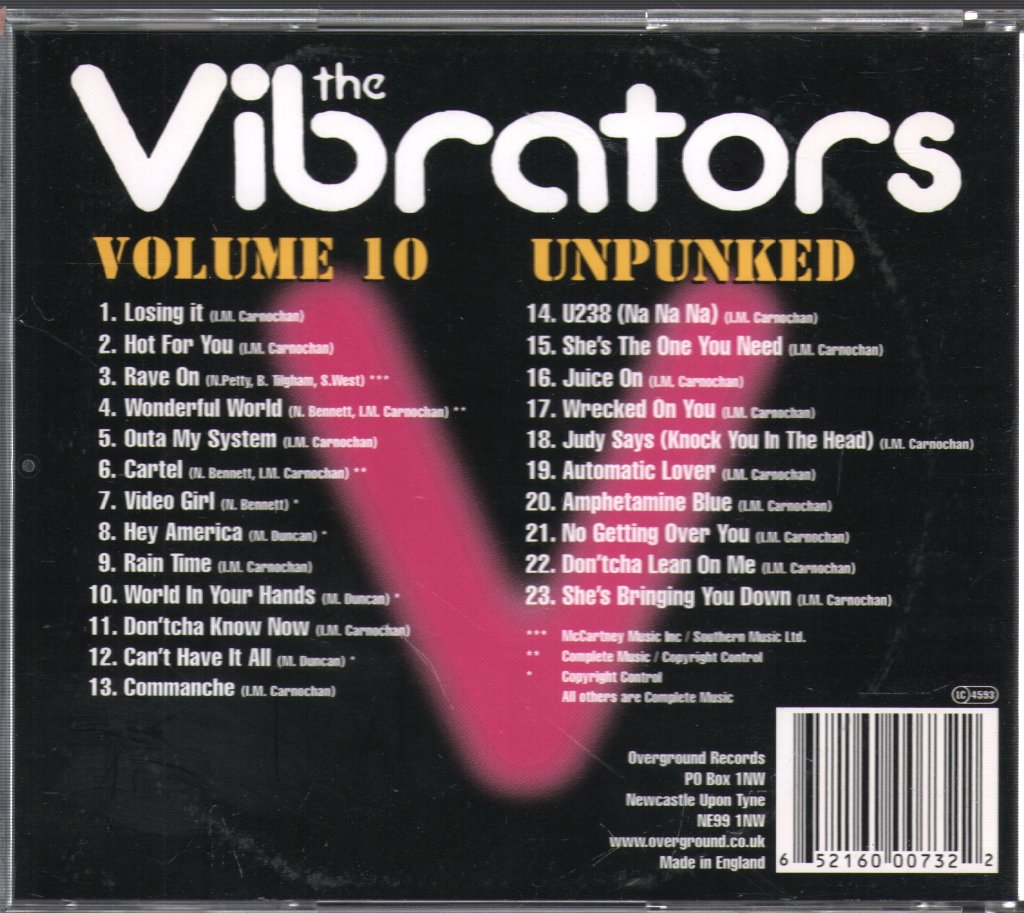 Vibrators - Volume Ten & Unpunked - Cd