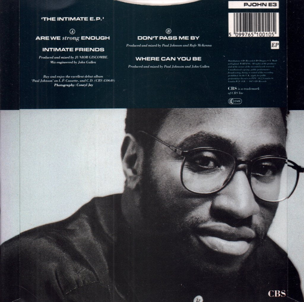 Paul Johnson - Intimate E.P. - 7 Inch