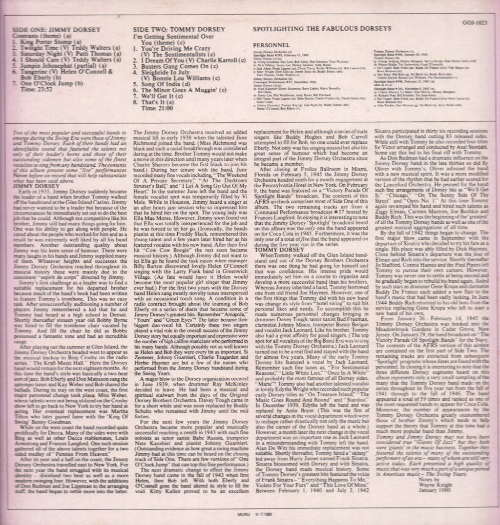 Dorsey Brothers - Spotlighting The Fabulous Dorseys - Lp