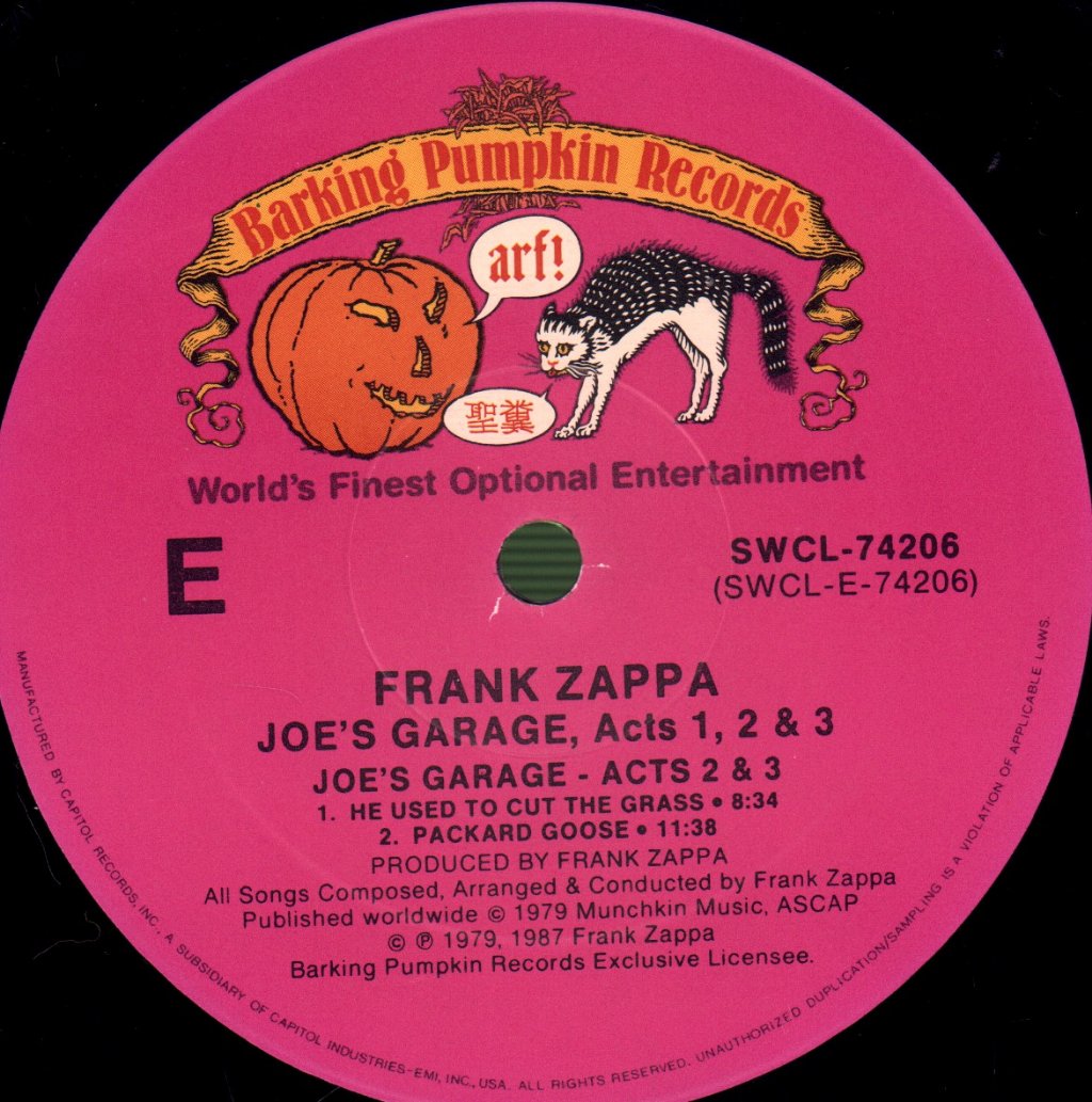 Frank Zappa - Joe's Garage Act's 1,2 And 3 - Lp Box Set