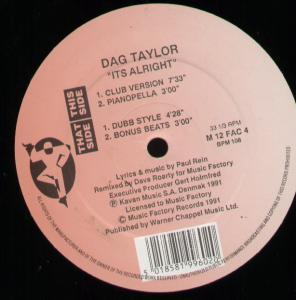 Dag Taylor - It's Alright - 12 Inch