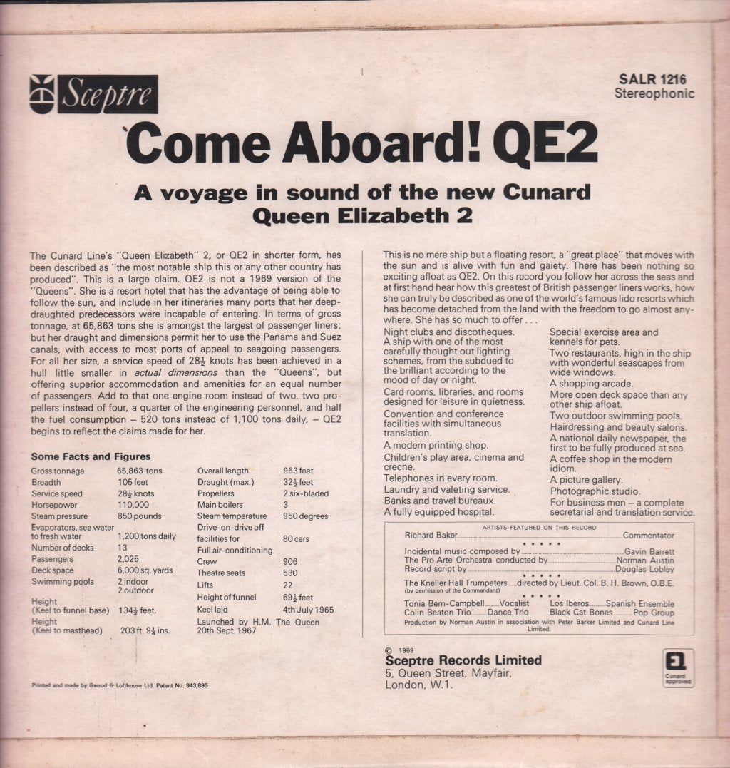 Various Artists - Come Aboard Qe2 - Lp