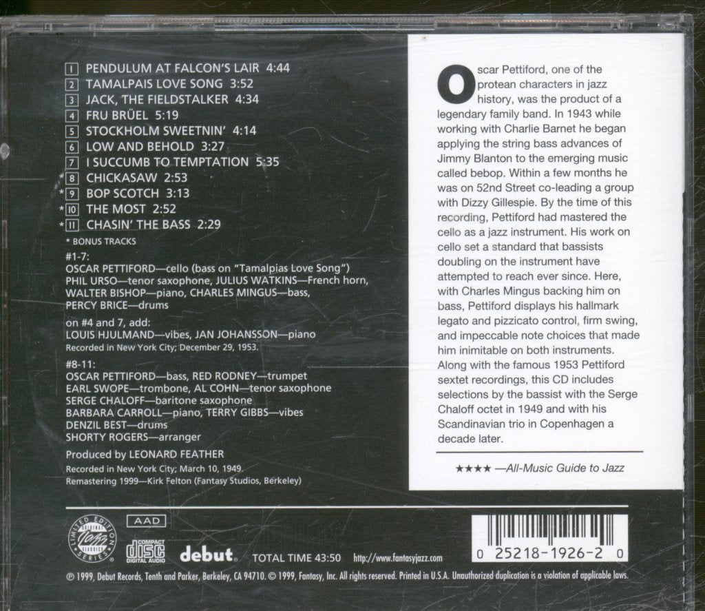 New Oscar Pettiford Sextet - New Oscar Pettiford Sextet - Cd