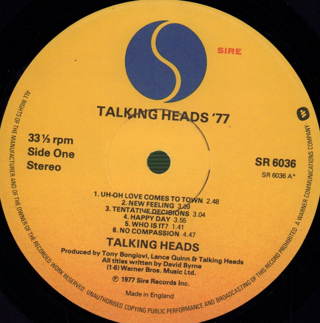 Talking Heads - 77 - Lp