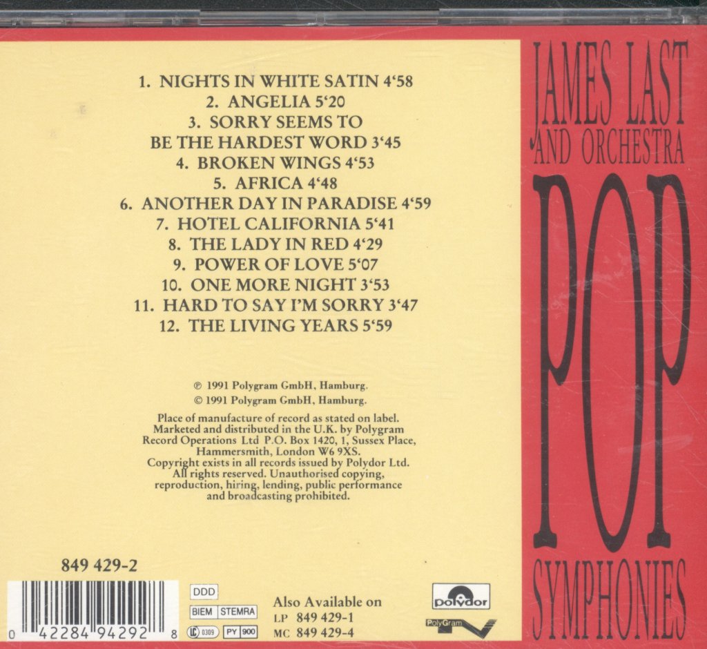 Orchester James Last - Pop Symphonies - Cd