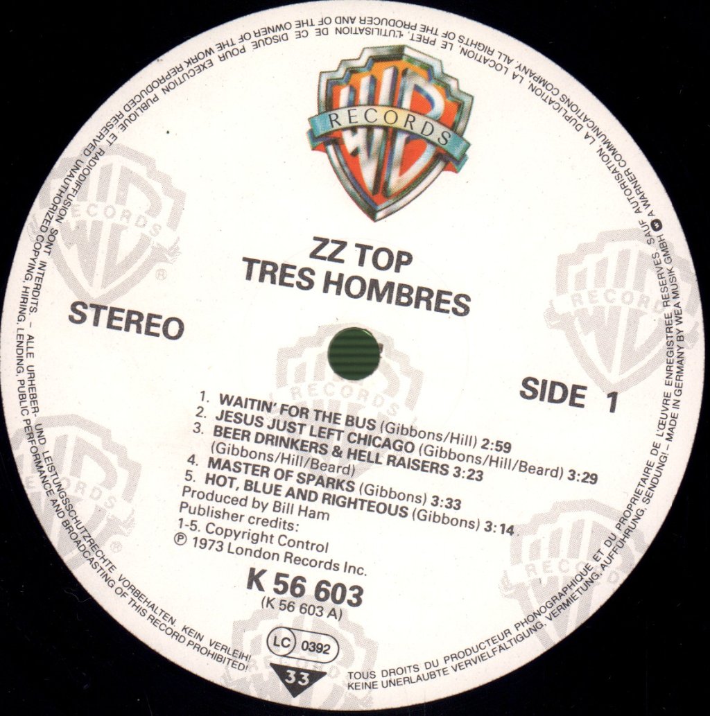 ZZ Top - Tres Hombres - Lp
