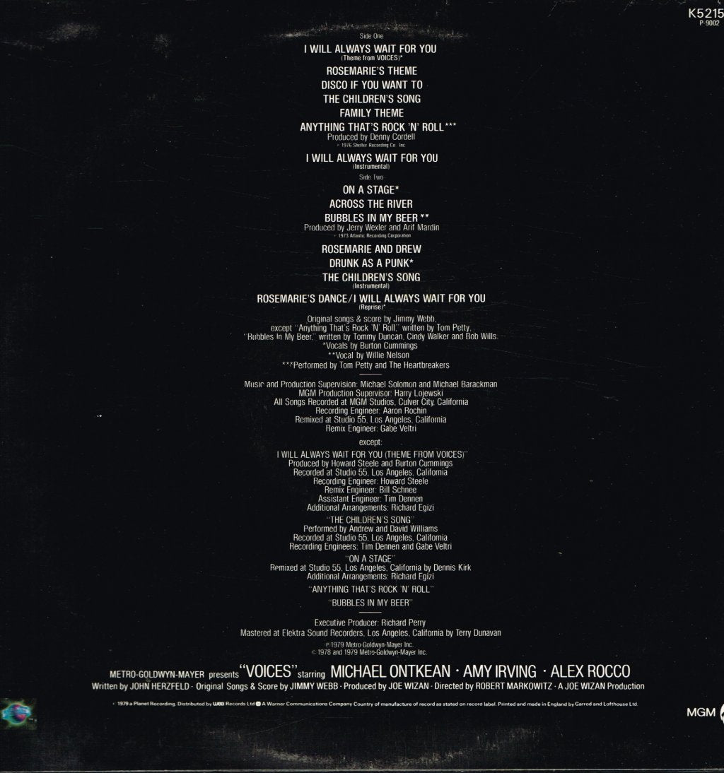 Voices (Soundtrack) - Selections From The Motion Picture Soundtrack - Lp