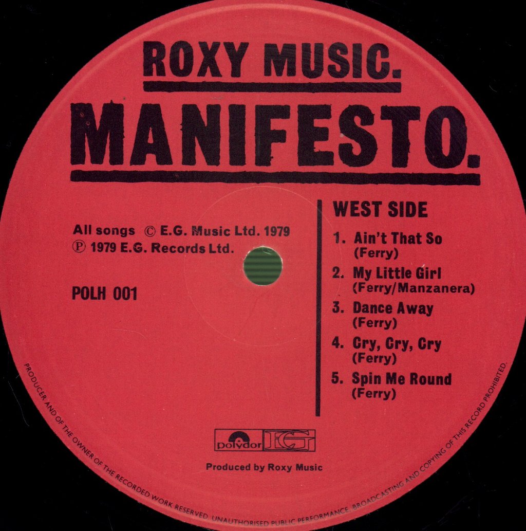 Roxy Music - Manifesto - Lp